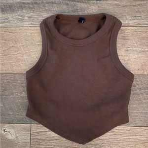 Brown Crop Top